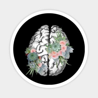 Brain human anatomy,succulents plants, mental Magnet